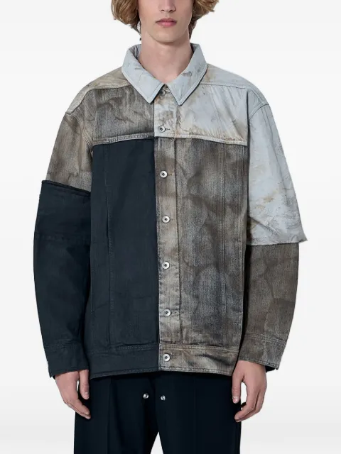 Rick Owens DRKSHDW long-sleeve buttoned overshirt Black DU01F4761COMW1A