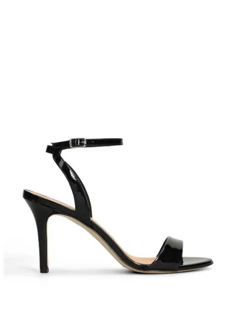 The Seller patent-finish ankle-strap sandals Black SE3014