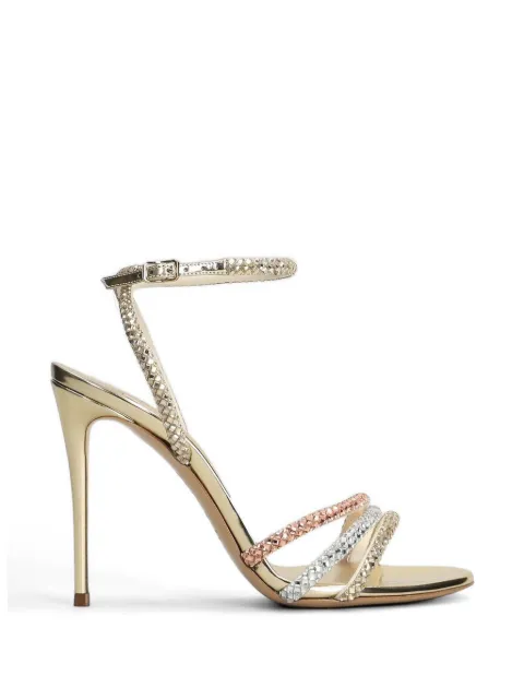 Casadei Andromeda crystal-embellished sandals Gold 1L445B1001C2967