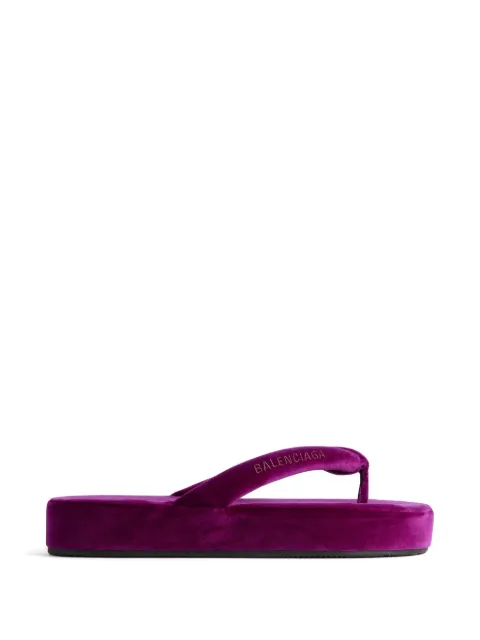 Balenciaga velvet platform sandals Purple 869749WCDQ0
