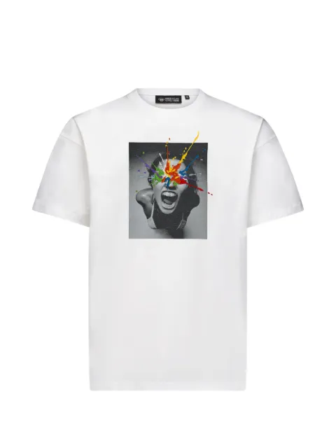 Mostly Heard Rarely Seen embroidered graphic-print T-shirt White MH08BFT06