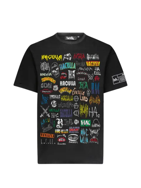 Haculla logo-print T-shirt Black HA08BFT01