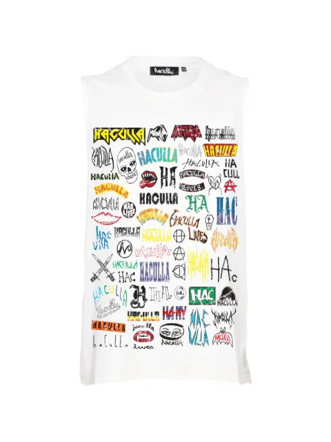 Haculla logo-print tank top White HA08BFT08