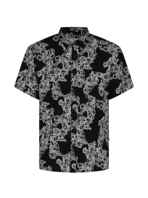 NN07 Deo floral-print short-sleeve shirt Black 2610000057