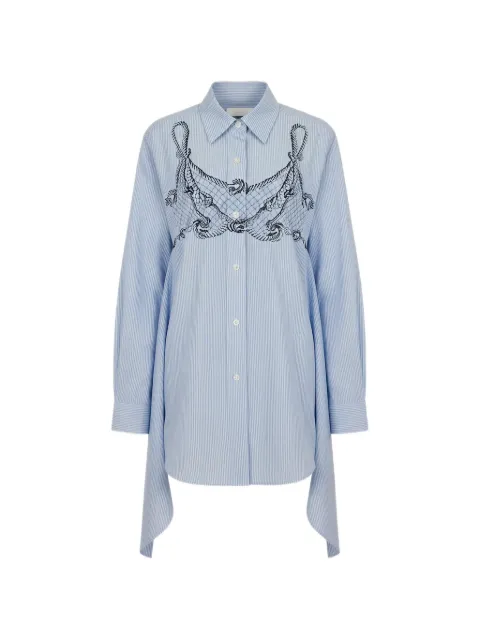 Monse rope-print striped dress Blue MS260230HSC
