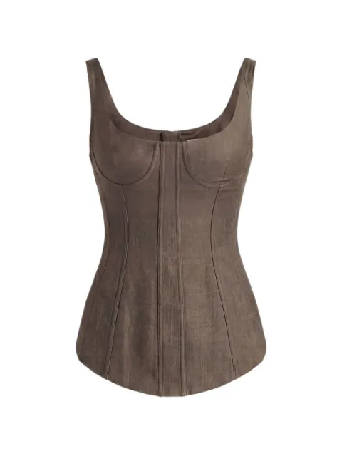 Monse sleeveless corset top Brown MS260517MWS