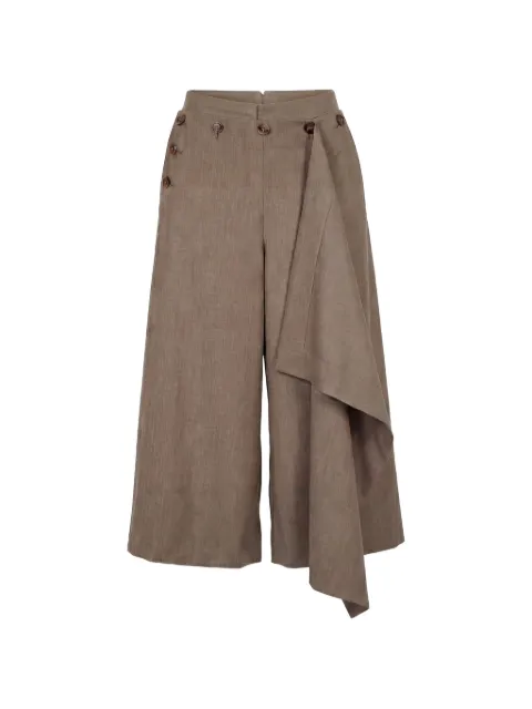 Monse cascade-detail trousers Brown MS260705MWS