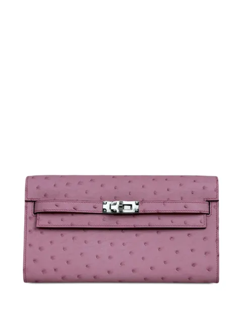 Hermès Pre-Owned 2026 Kelly To Go ostrich leather wallet Pink KELLYTOGOWALLET