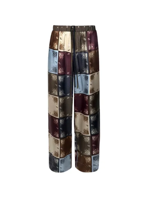 Monse double-waistband silk trousers Brown MS260704MSC