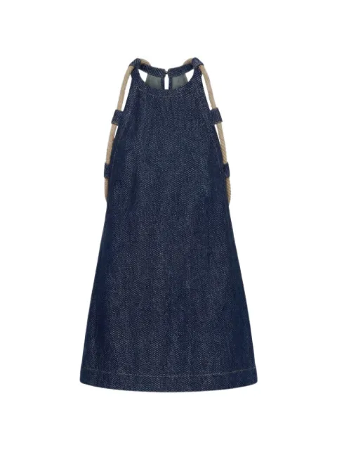 Monse A-line rope-detail mini dress Blue MS260203SDT