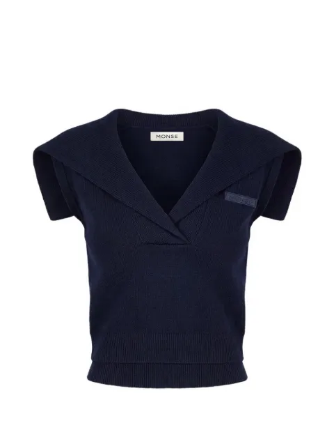 Monse sailor-collar sweater Blue MS260118VIC