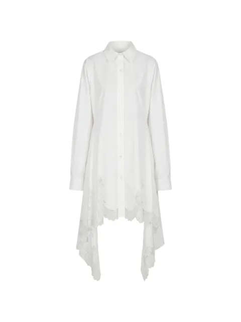 Monse lace-detail cascade shirt dress White MS260243STP