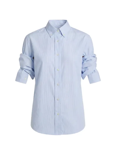Monse knotted-sleeve shirt Blue MS260538HSC