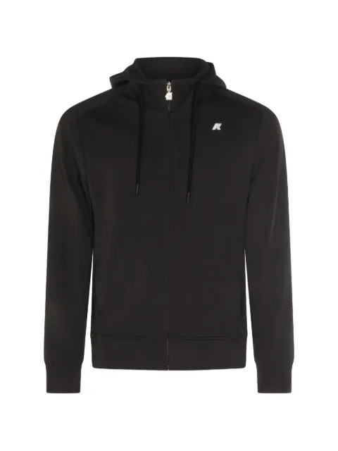 K-Way Anton logo-patch zip-up hoodie Black K31367WUSY
