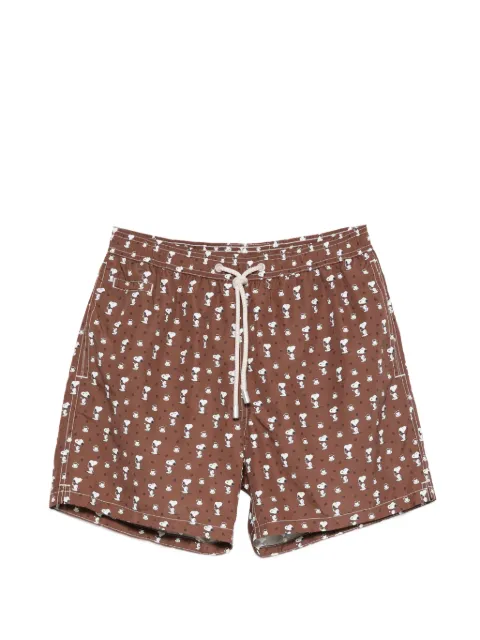 MC2 Saint Barth x Peanuts Lighting Snoopy coffee-print swim shorts Brown LIG0003