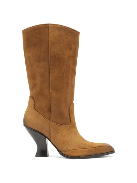Diesel D-Luffy square-toe suede boots Brown Y03997P4350