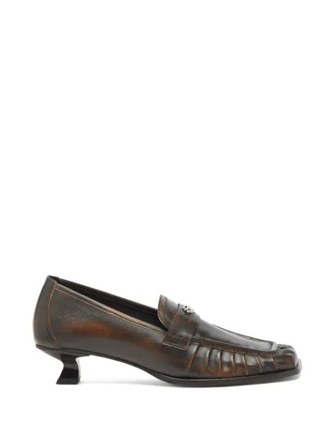Diesel Oval D square-toe loafers Brown Y03835P7727