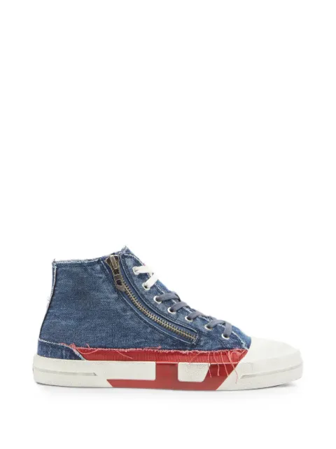 Diesel frayed denim high-top sneakers Blue Y03895P7720