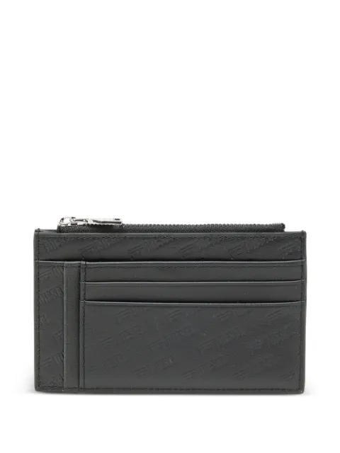 Diesel monogram embossed card case Black X10846P9173