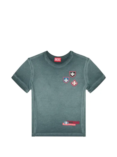 Diesel T-shirt with patches and microwaffle sides Blue A241470PLDK