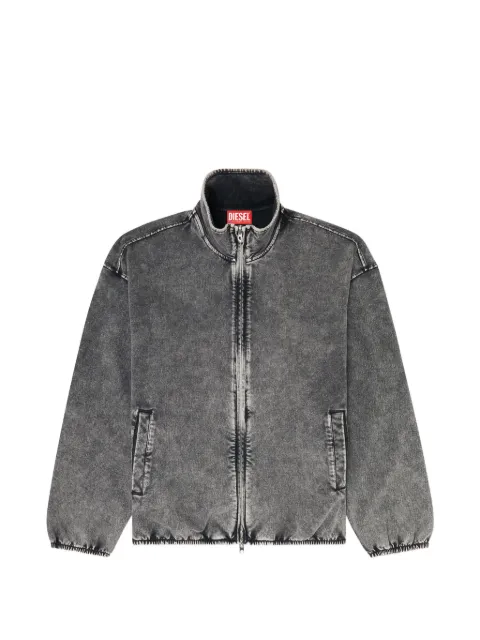 Diesel sweat jacket with denim effect Grey A233660EFBJ