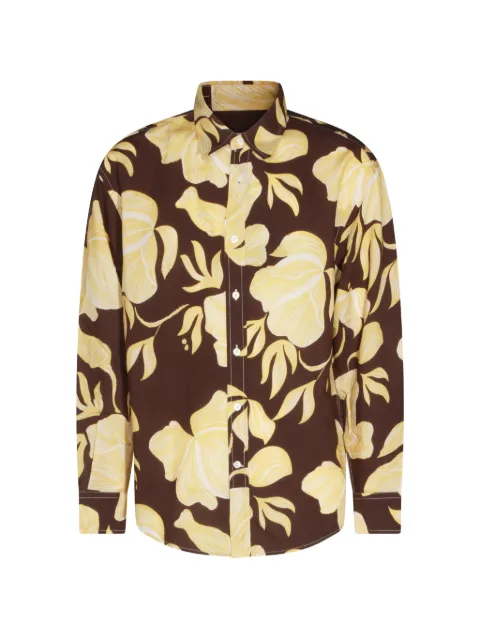 Altea floral-print shirt Brown 2654075