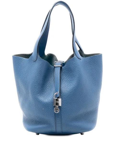 Hermès Pre-Owned 2016 Clemence Picotin Lock 22 handbag Blue VEAB0KTOWPDCMT9J