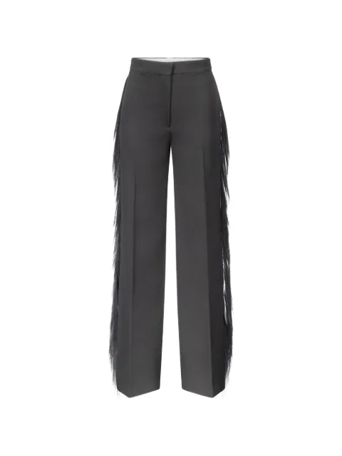 FFORME Luella fringe-trim trousers Black FF00484WO2516