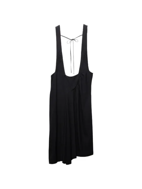 Prada Satin sablé dress with suspenders Black P3R81GSOOO156A