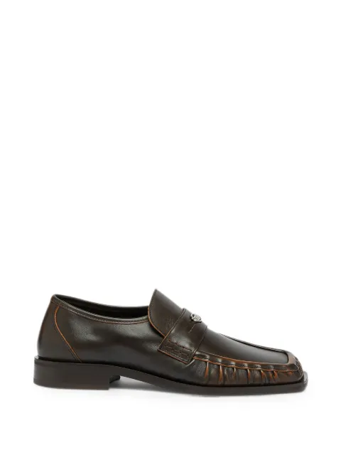 Diesel D-Amber - penny loafers in leather Brown Y04002P7727