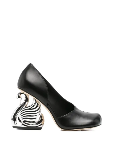 A.W.A.K.E. Mode swan-heel pumps Black SS26SH28