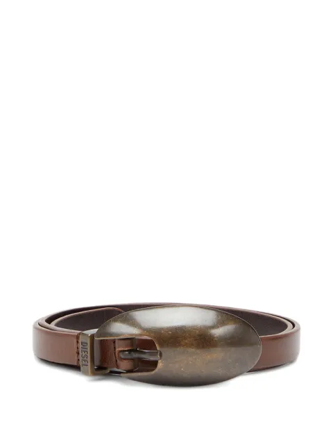 Diesel sculptural-buckle belt Brown X10864P9187