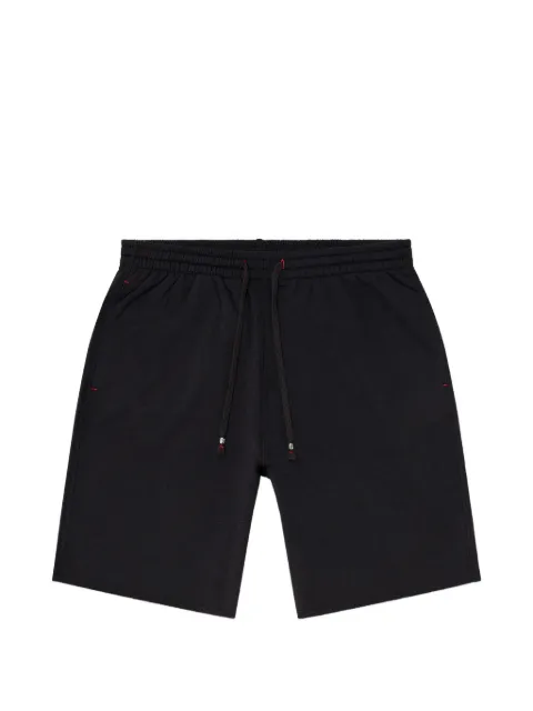 Diesel Peached raw-edge cotton shorts Black A242510SIBH