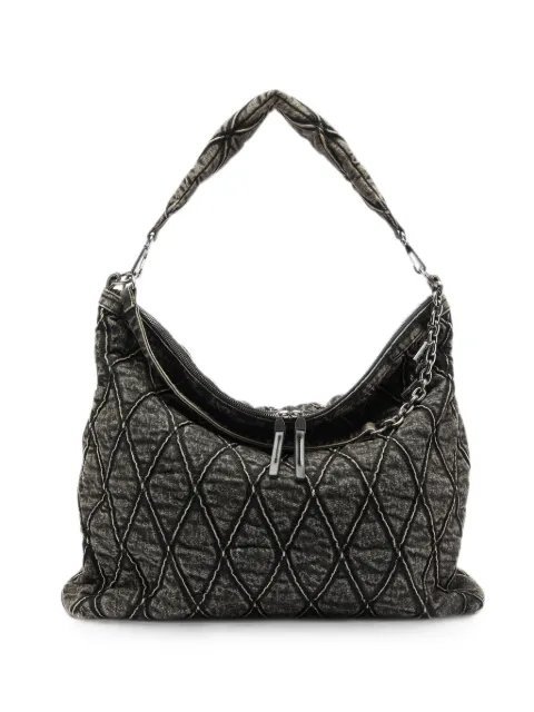 Diesel Charm-D quilted shoulder bag Grey X10363P9029