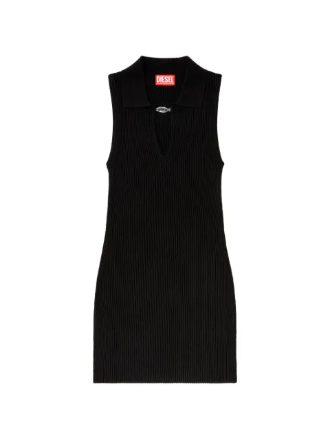 Diesel Oval D rib-knitted mini dress Black A242320JMCP