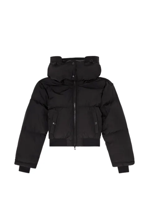 Diesel wrinkled-nylon down puffer jacket with detachable hood Black A236950GHBZ