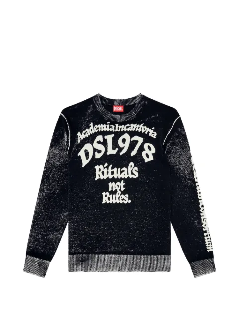 Diesel logo-print K-LAUTI sweater Black A230750TKAU