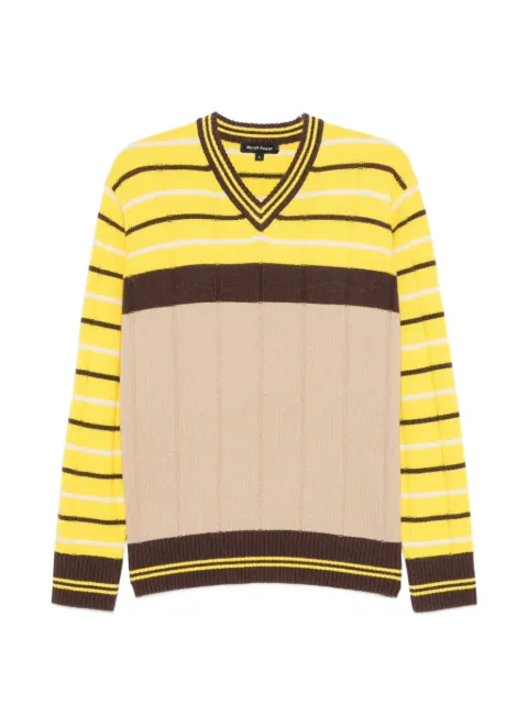 MERYLL ROGGE striped V-neck sweater Yellow K500521US26