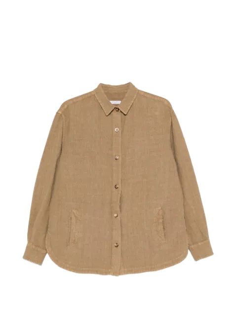 Boglioli button-down curved-hem shirt Neutrals ZD347QSA0426