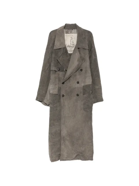 Ziggy Chen double-breasted pinstripe coat Grey 0M2611101