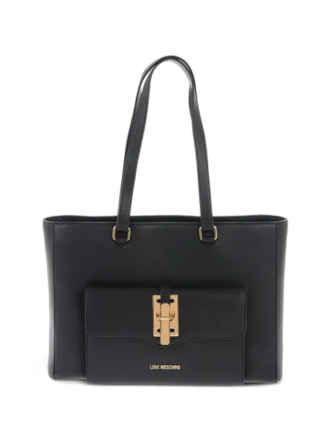 Love Moschino logo-embossed tote bag Black JC4316PP0GKW0000