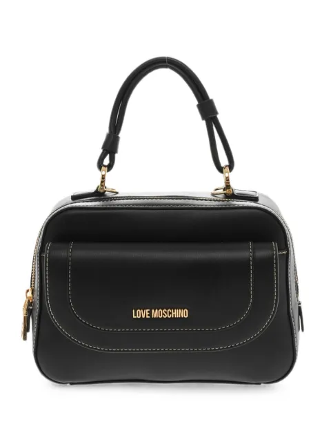 Moschino contrast-stitch top-handle tote bag Black JC4116PP1GLR0000
