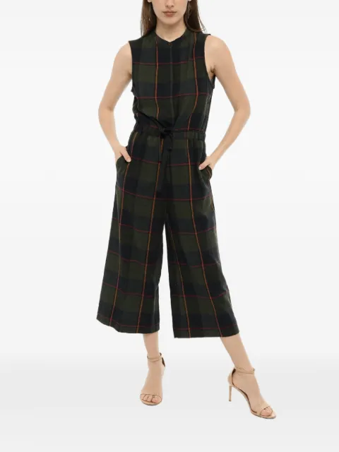 Woolrich checked-pattern sleeveless-design jumpsuit Green COWWABI0392UT16066531