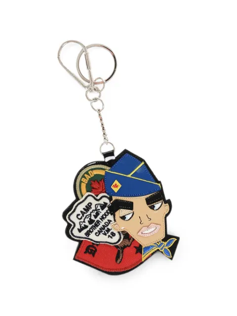 DSQUARED2 patch-detail pendant keyring Black KRW000589800001