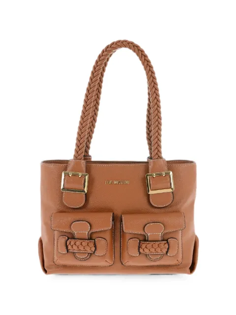 Moschino braided-handle shoulder bag Brown JC4218PP0GKJ0201
