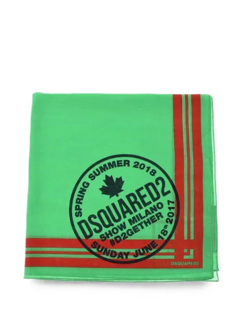 DSQUARED2 logo-print scarf Green FUM000808CS0040