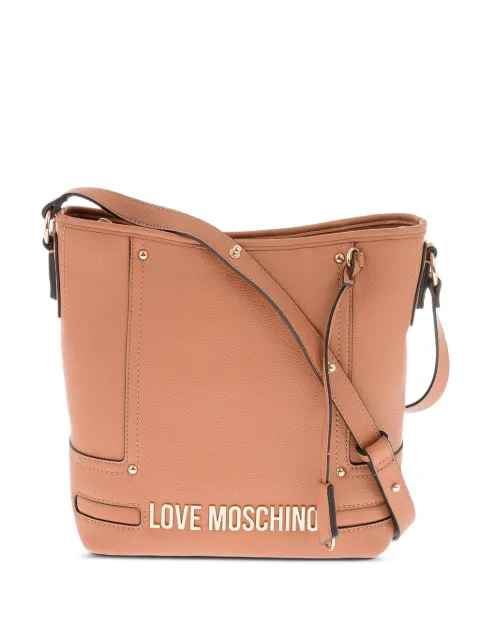Love Moschino logo-lettering shoulder bag Brown JC4031PP1FLB0