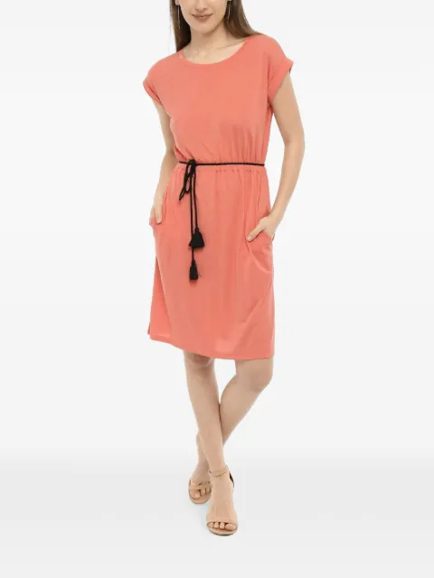 Woolrich tassel-detail elasticated-waist midi dress Orange COWWABI0397UT1661504