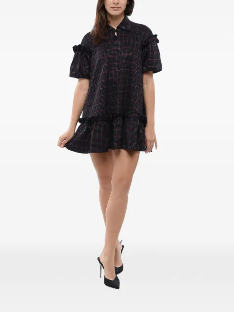 Viktor & Rolf checked ruffled dress Black EDR0033299323
