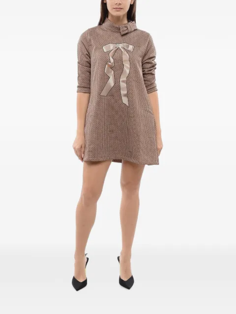 Viktor & Rolf petite-bow A-line mini dress Brown EDR0075225121